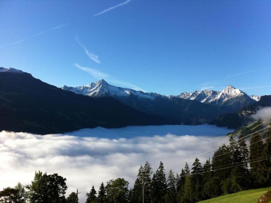 Ferienhaus Zillertal Panorama Blick Balkon Sauna Zellberg エクステリア 写真