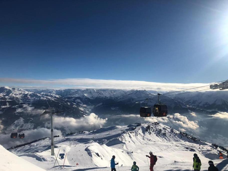 Ferienhaus Zillertal Panorama Blick Balkon Sauna Zellberg エクステリア 写真
