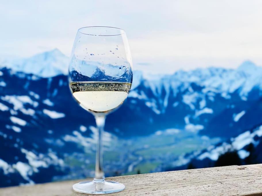 Ferienhaus Zillertal Panorama Blick Balkon Sauna Zellberg エクステリア 写真