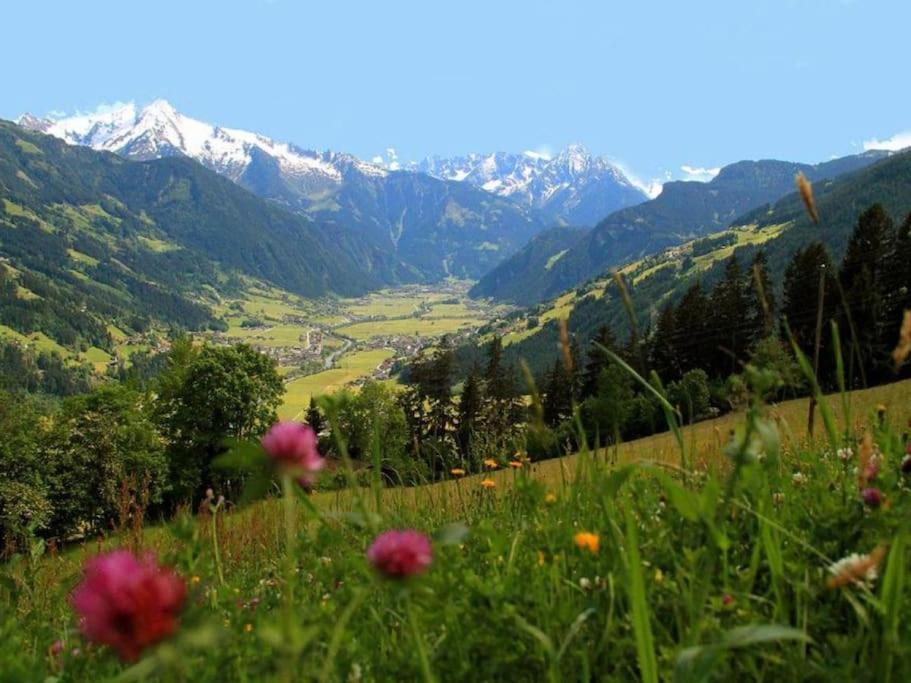 Ferienhaus Zillertal Panorama Blick Balkon Sauna Zellberg エクステリア 写真